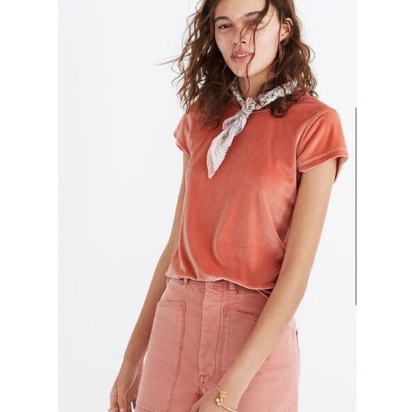 Madewell shirt blouse lot s xs yellow coral blouse Atlantic stripe Swiss dot - Picture 9 of 16